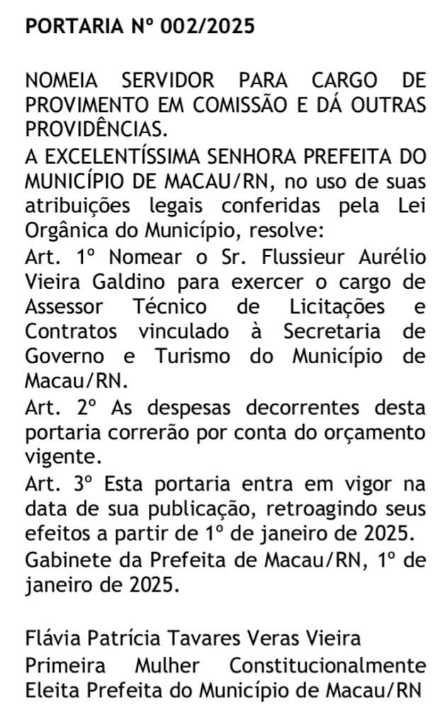 Screenshot_20250101_201336_Adobe-Acrobat-621x1024 SAIU A NOMEAÇÃO DOS SECRETÁRIOS NOMEADOS PELA PRIMEIRA PREFEITA DE MACAU