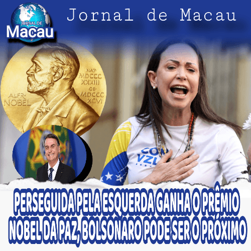 PERSEGUIDA PELA ESQUERDA GANHA O PRÊMIO NOBEL DA PAZ, DEDICA A TRUMP E BOLSONARO PODE SER O PRÓXIMO
