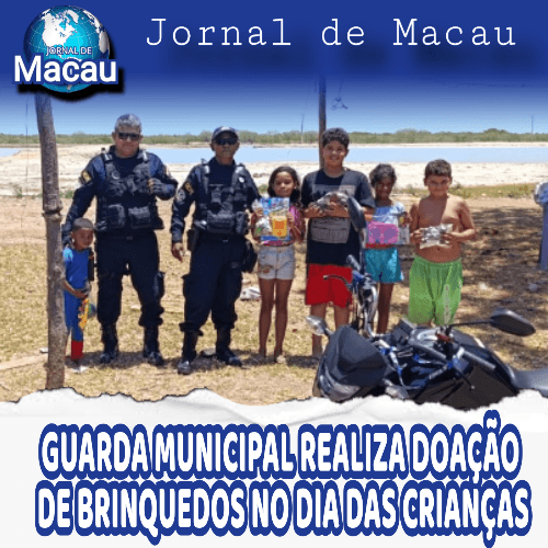 GUARDA MUNICIPAL DOA BRINQUEDOS PARA CRIANÇAS NO ARNÓBIO ABREU